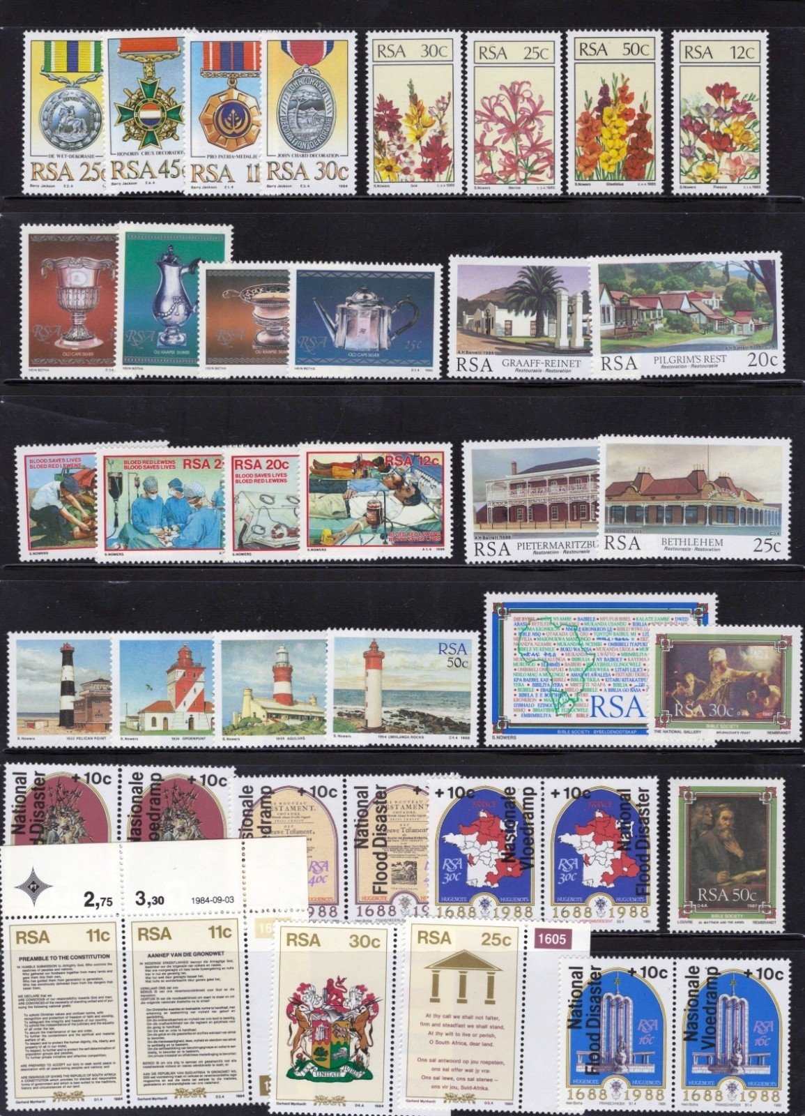 RSA South Africa Stamp Collection 8 Stock Page Sets Singles $149CV MNH/MH ZAYIX
