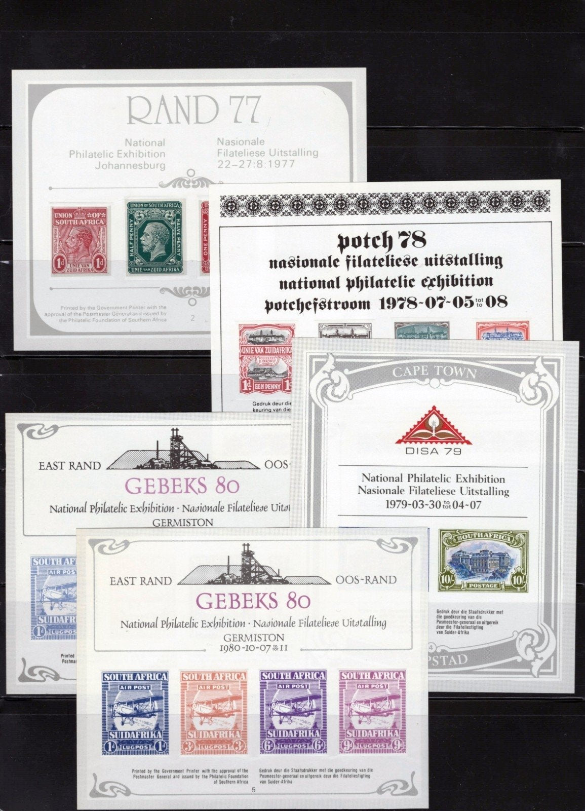 South Africa Stamp Show Sheets 2 Stock Page Sets Singles MNH/MH ZAYIX