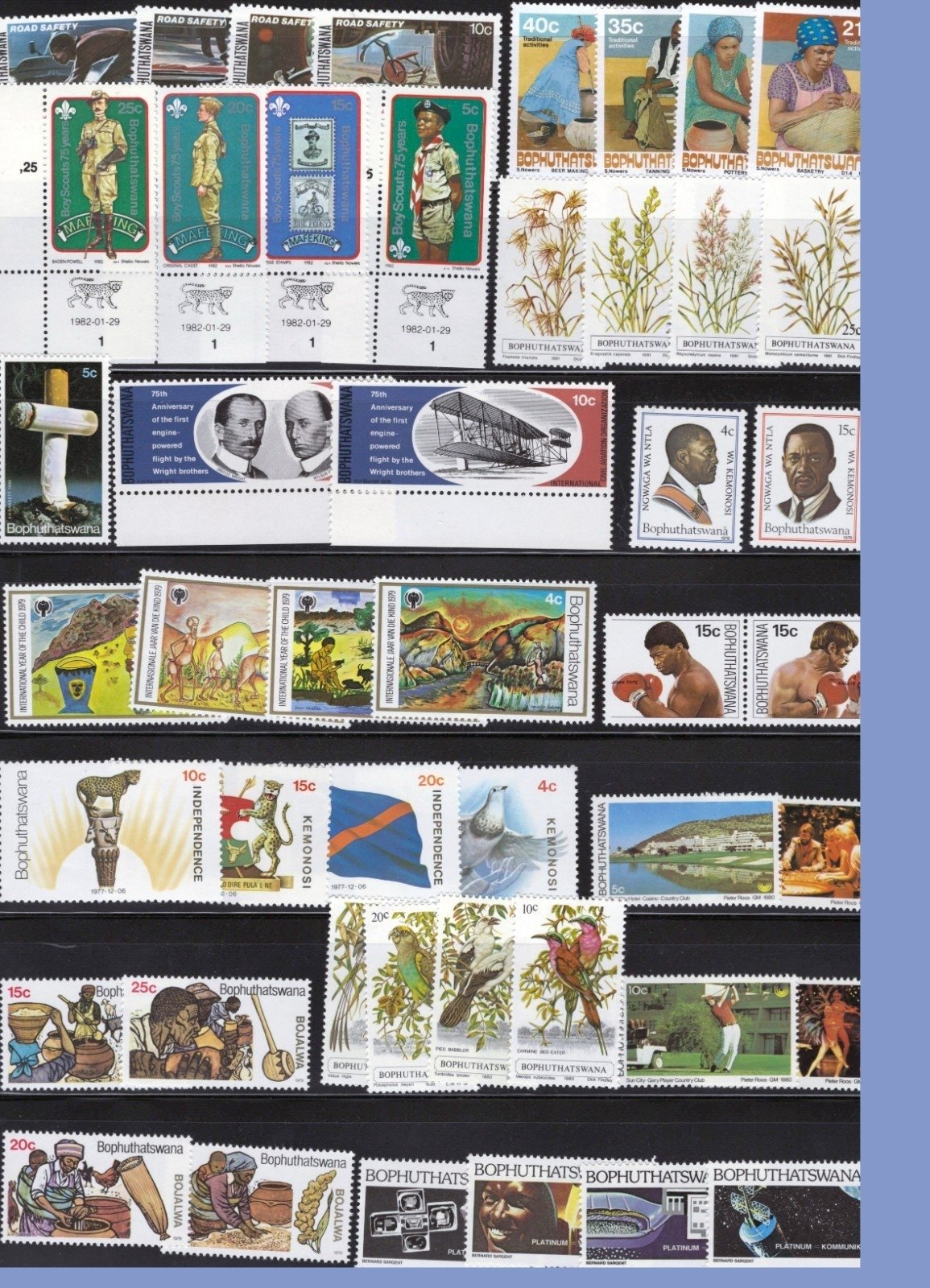 Bophuthatswana Stamp Collection 4 Stock Pages Sets $116 CV Stamps MNH ZAYIX