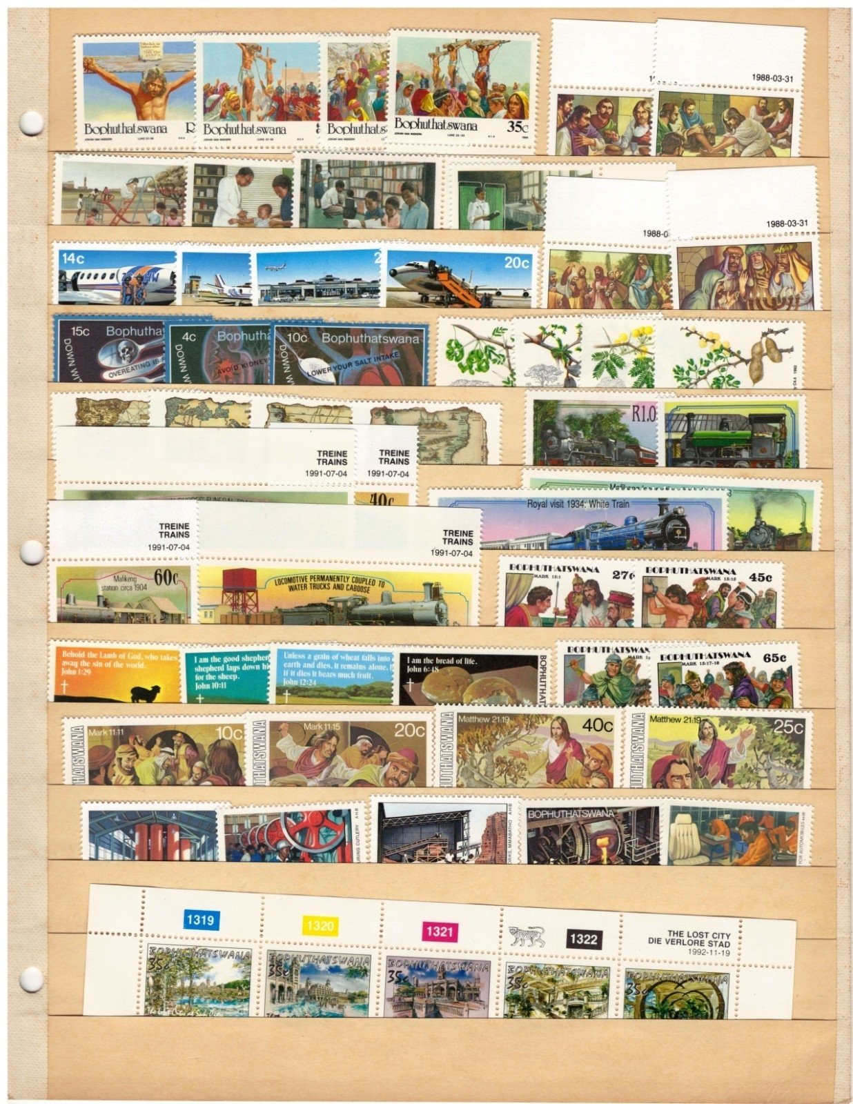 Bophuthatswana Stamp Collection 2 Stock Pages Sets $88 CV Stamps MNH ZAYIX