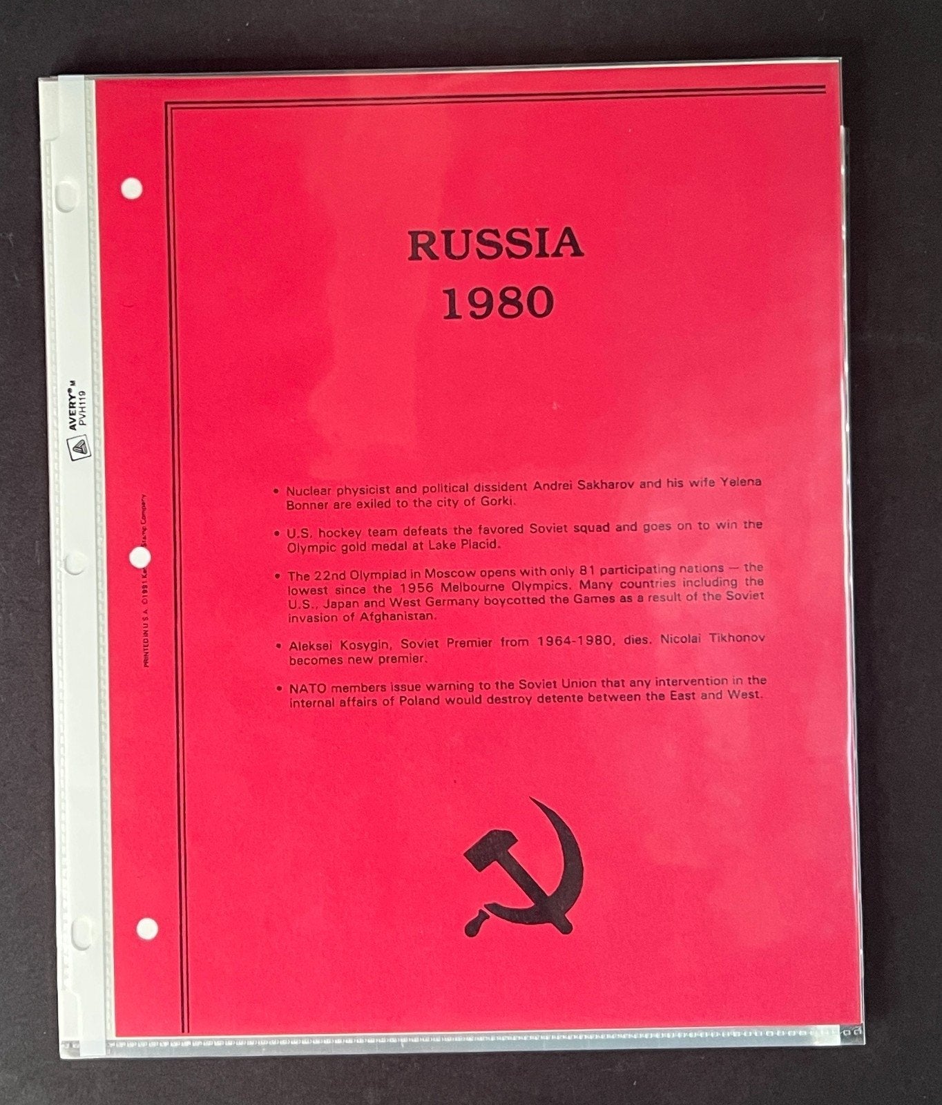 Russia 1980 Stamp Year Collection Album Pages Mint/MNH ZAYIX