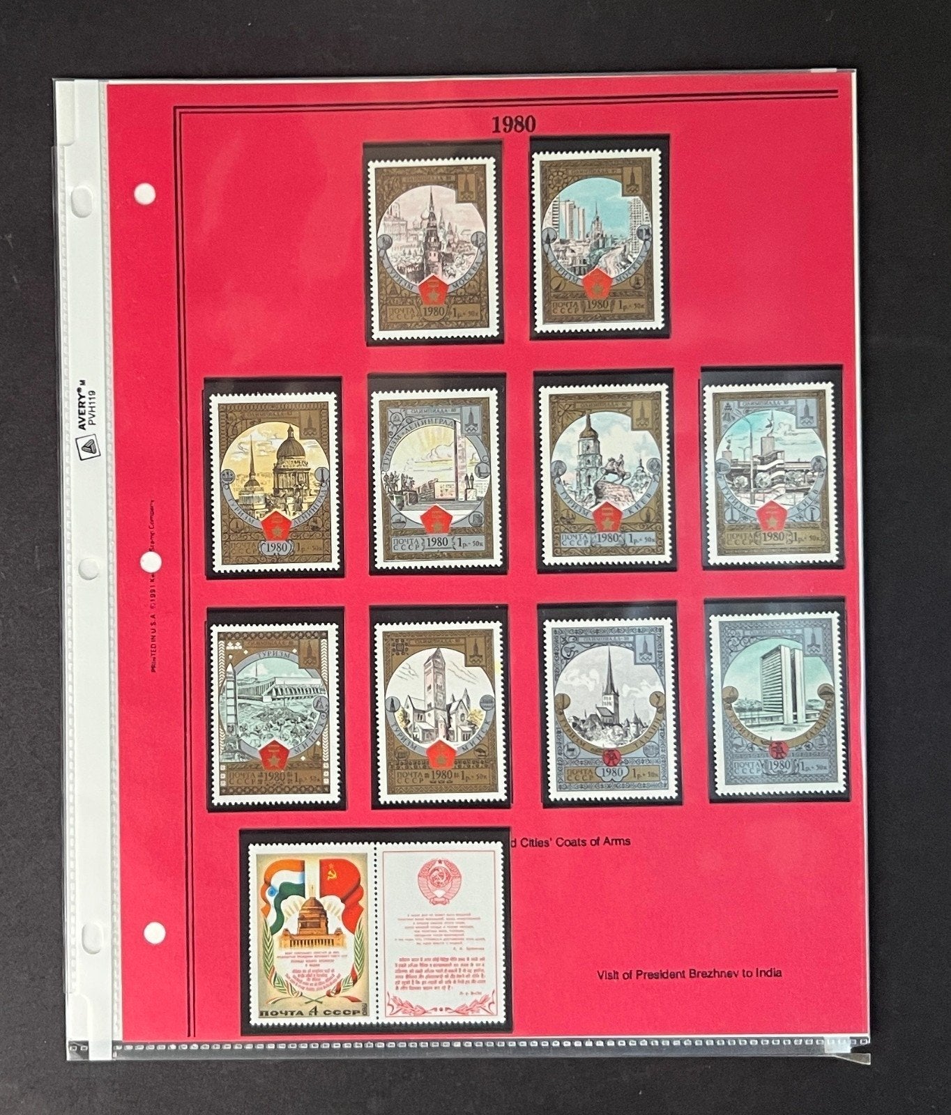 Russia 1980 Stamp Year Collection Album Pages Mint/MNH ZAYIX