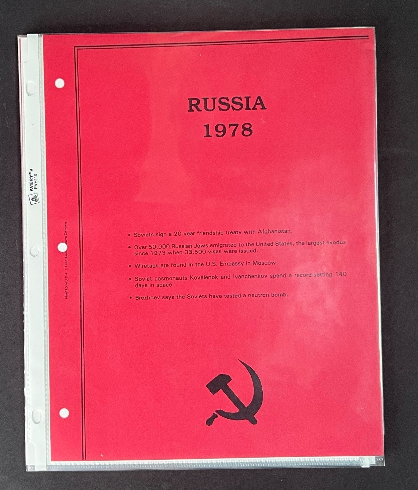Russia 1978 Stamp Year Collection Album Pages Mint/MNH ZAYIX