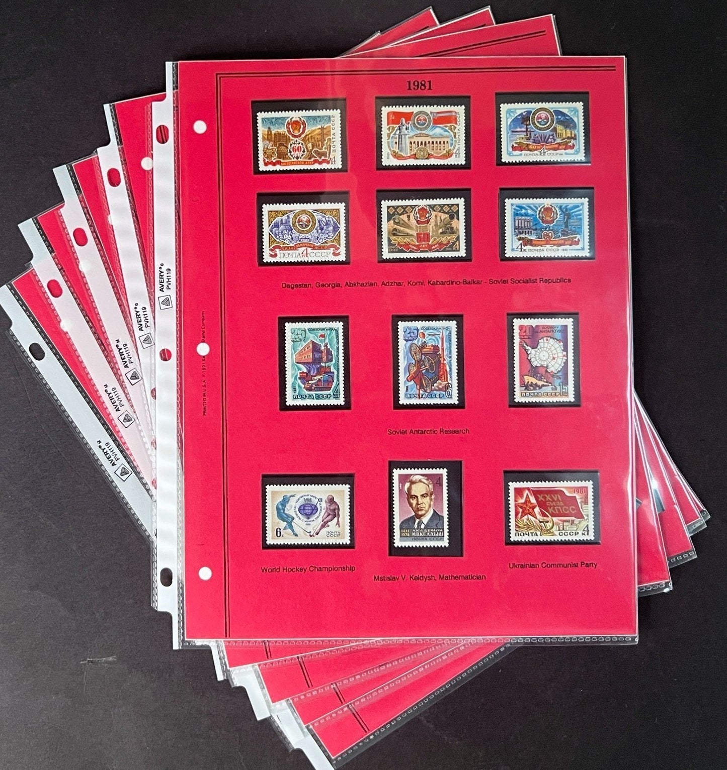Russia 1981 Stamp Year Collection Album Pages Mint/MNH ZAYIX