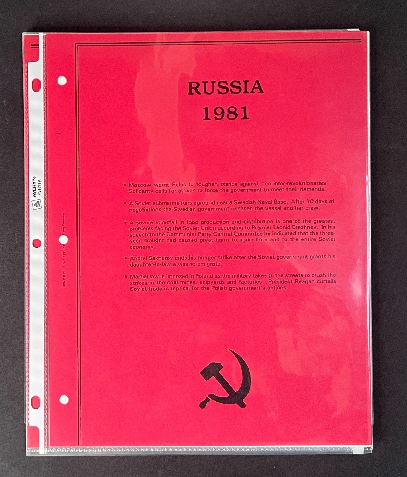 Russia 1981 Stamp Year Collection Album Pages Mint/MNH ZAYIX