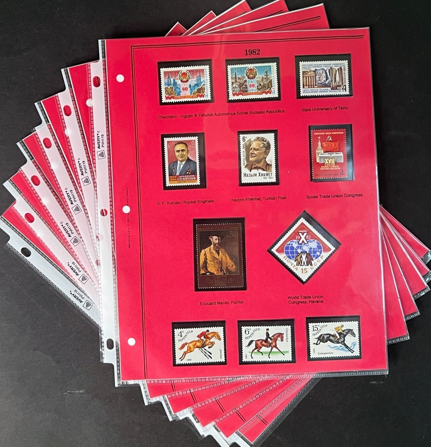 Russia 1982 Stamp Year Collection Album Pages Mint/MNH ZAYIX
