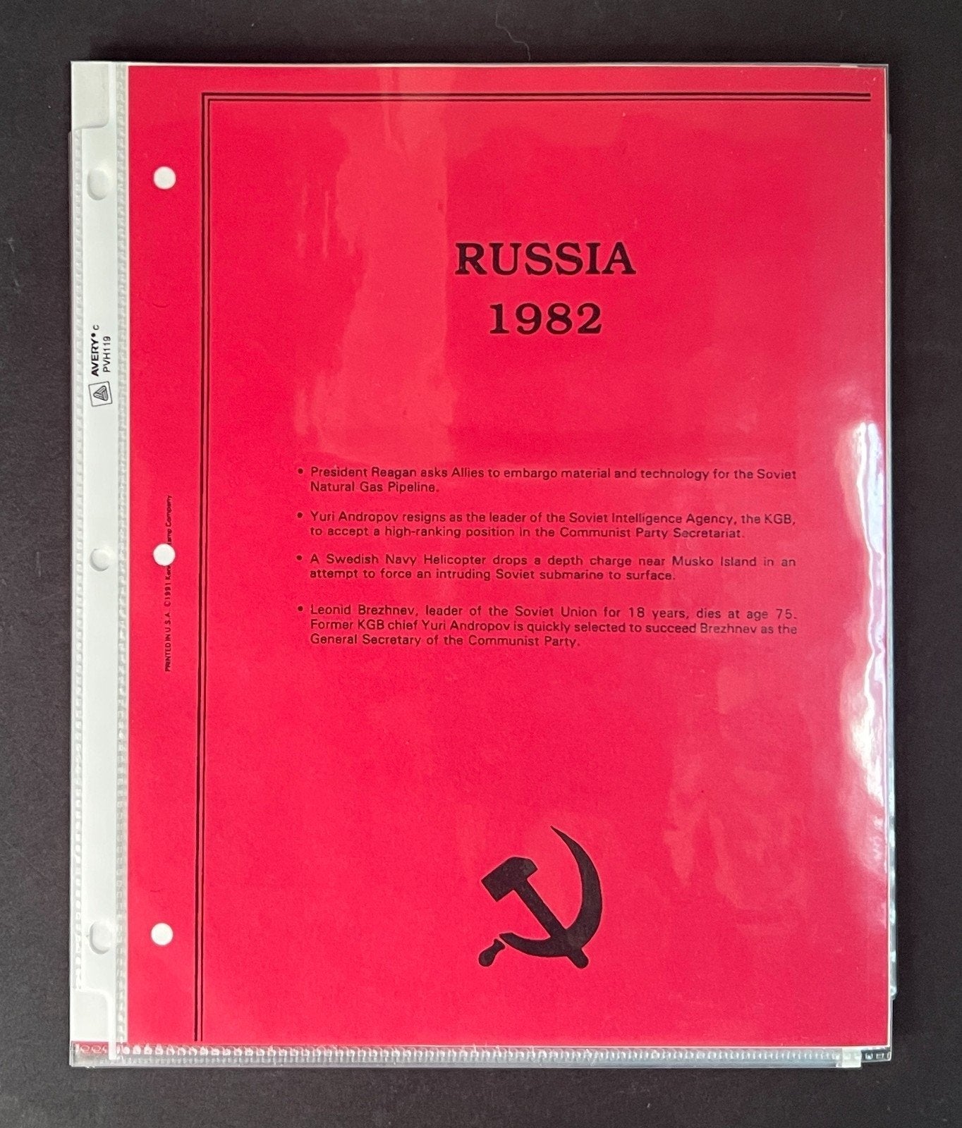 Russia 1982 Stamp Year Collection Album Pages Mint/MNH ZAYIX