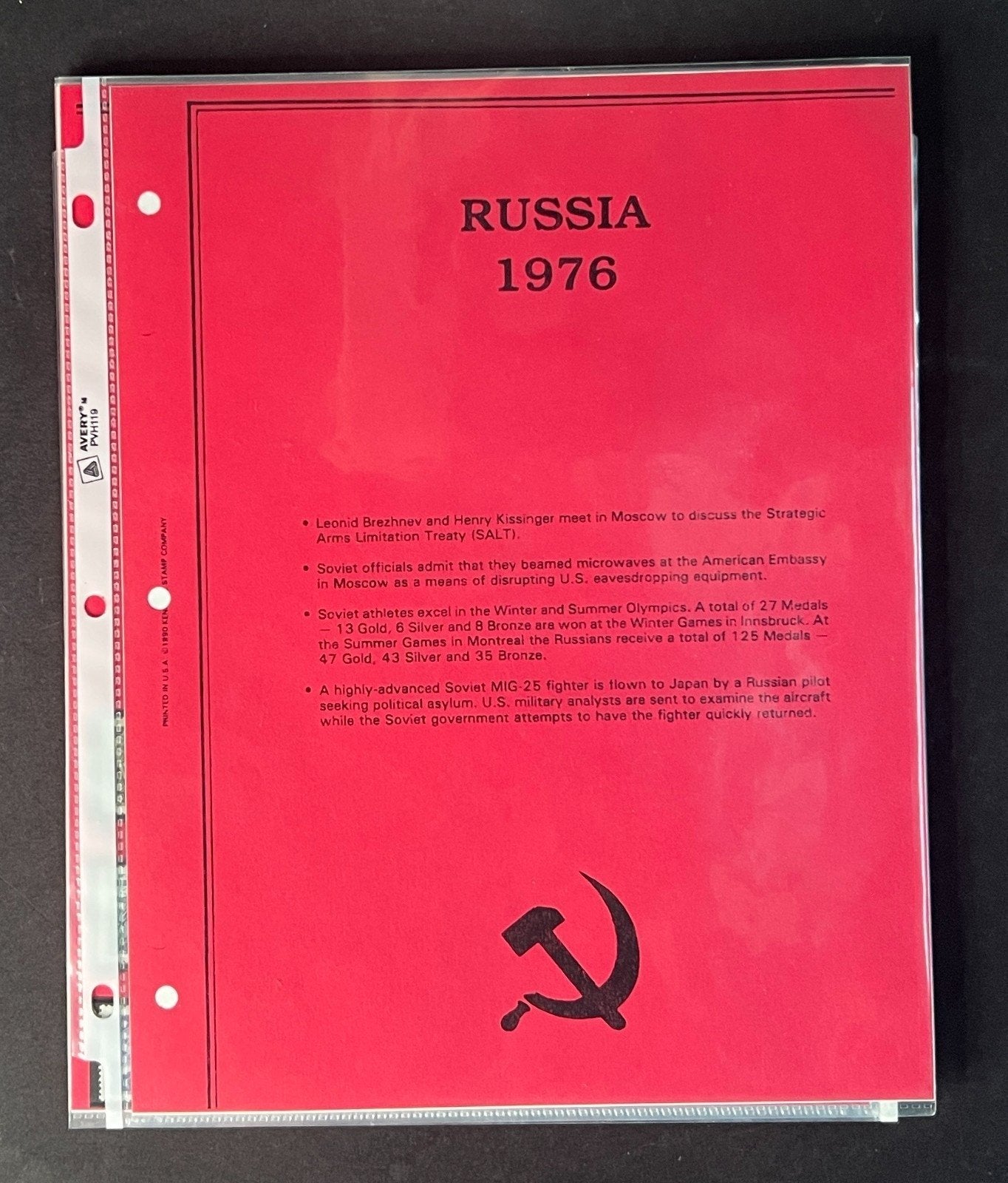 Russia 1976 Stamp Year Collection Album Pages Mint/MNH ZAYIX