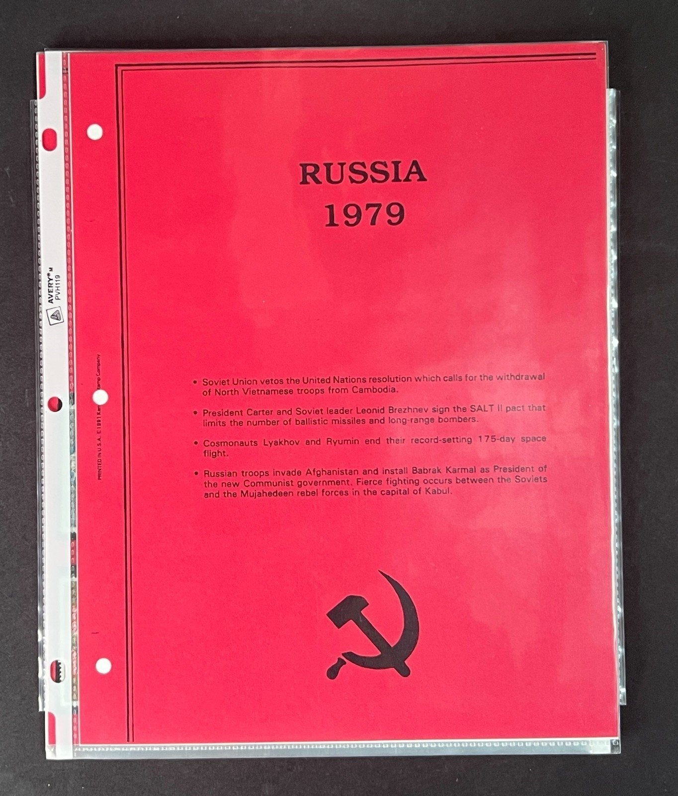 Russia 1979 Stamp Year Collection Album Pages Mint/MNH ZAYIX