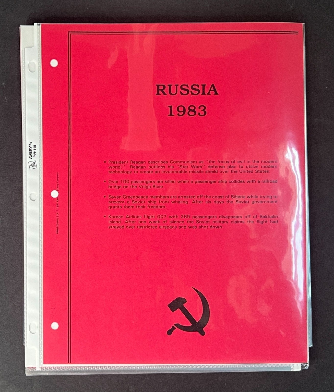 Russia 1983 Stamp Year Collection Album Pages Mint/MNH ZAYIX