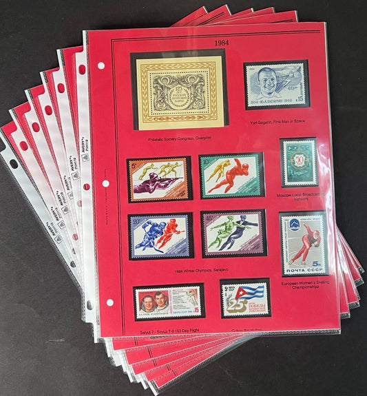Russia 1984 Stamp Year Collection Album Pages Mint/MNH ZAYIX