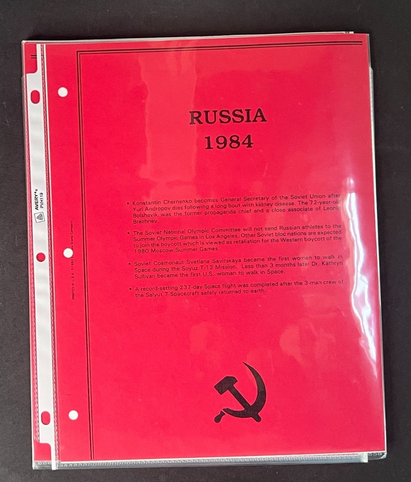 Russia 1984 Stamp Year Collection Album Pages Mint/MNH ZAYIX