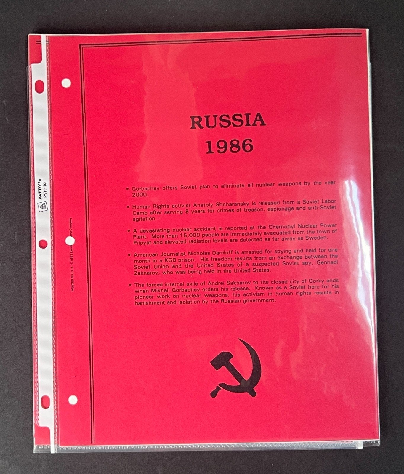 Russia 1986 Stamp Year Collection Album Pages Mint/MNH ZAYIX