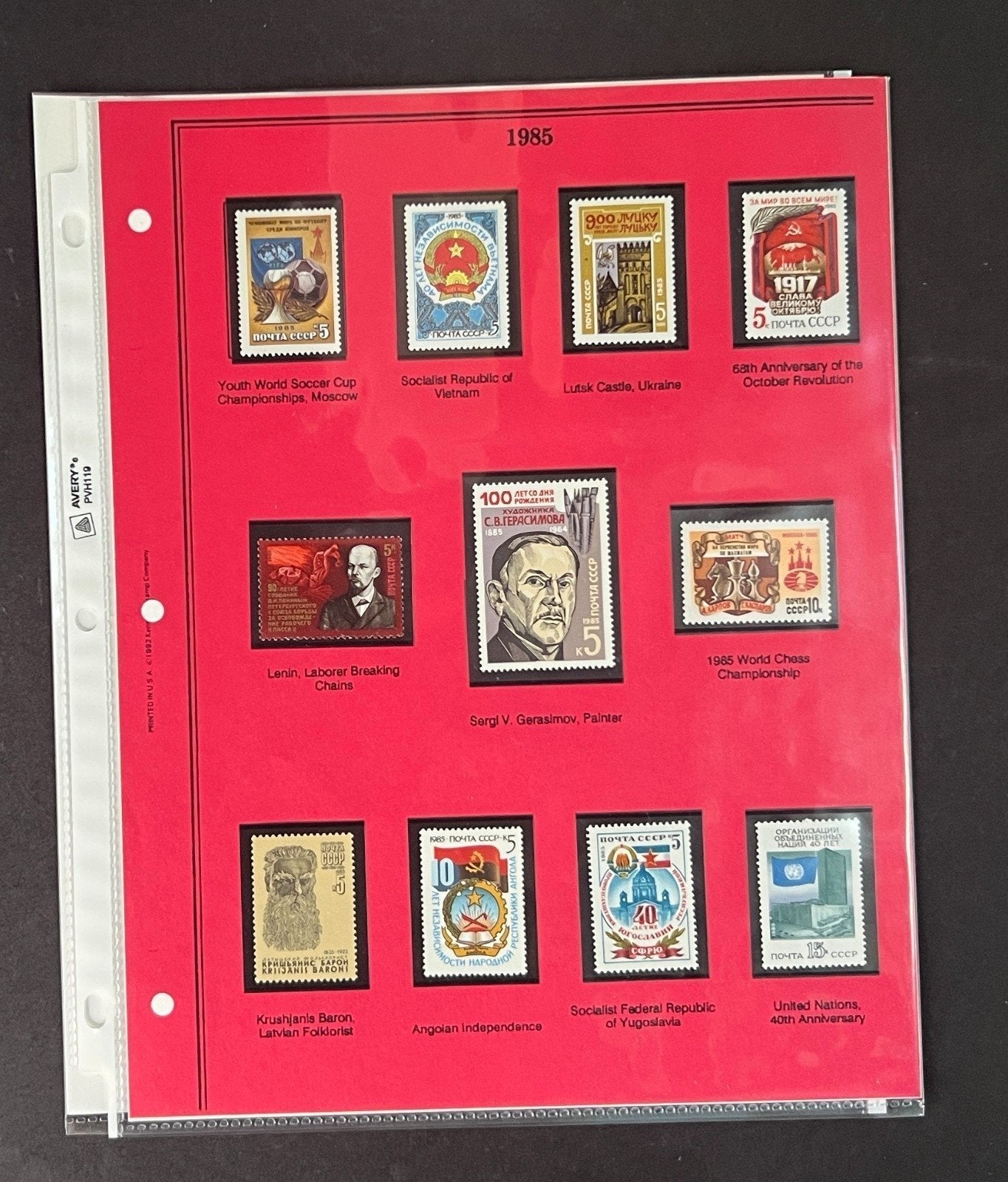 Russia 1985 Stamp Year Collection Album Pages Mint/MNH ZAYIX