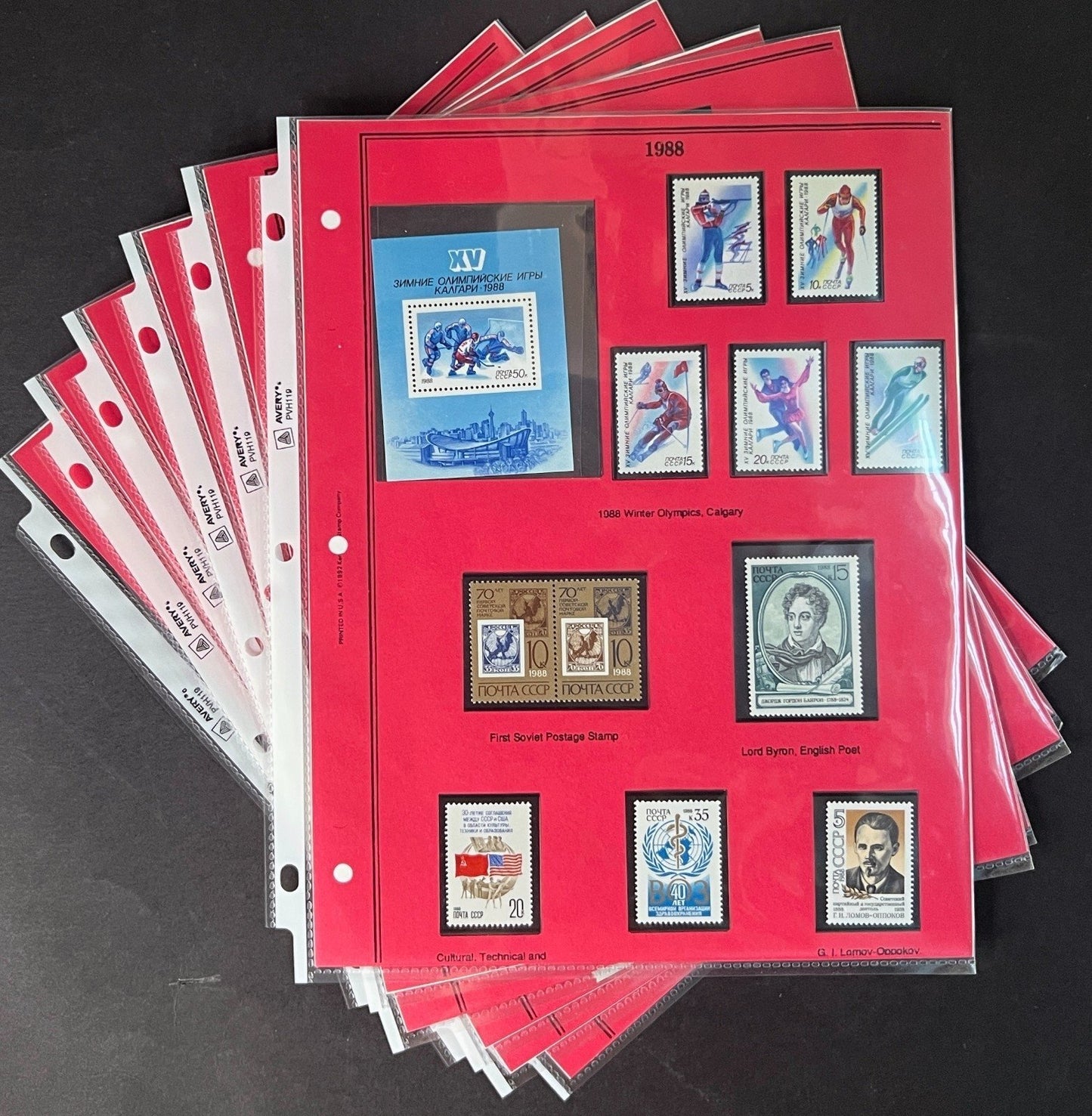Russia 1988 Stamp Year Collection Album Pages Mint/MNH ZAYIX