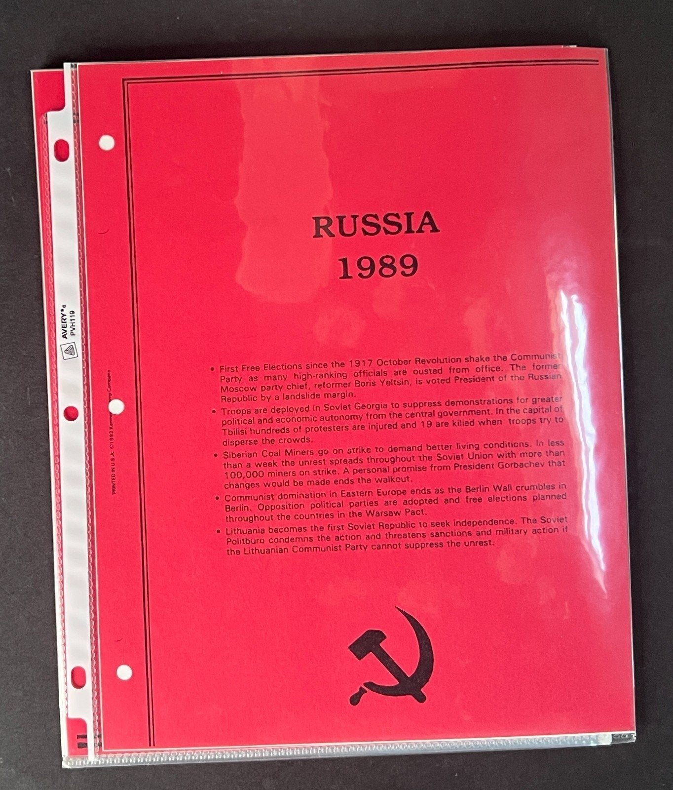 Russia 1989 Stamp Year Collection Album Pages Mint/MNH ZAYIX