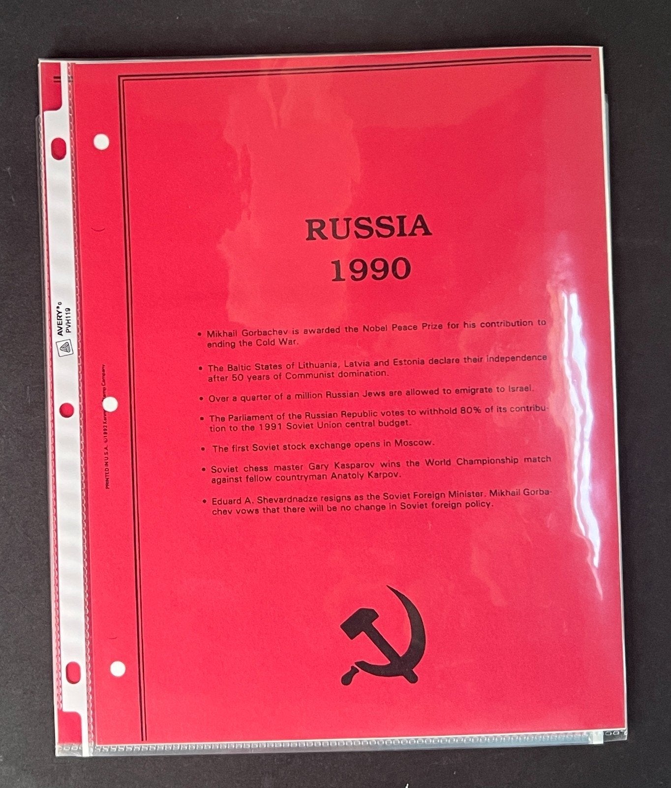 Russia 1990 Stamp Year Collection Album Pages Mint/MNH ZAYIX