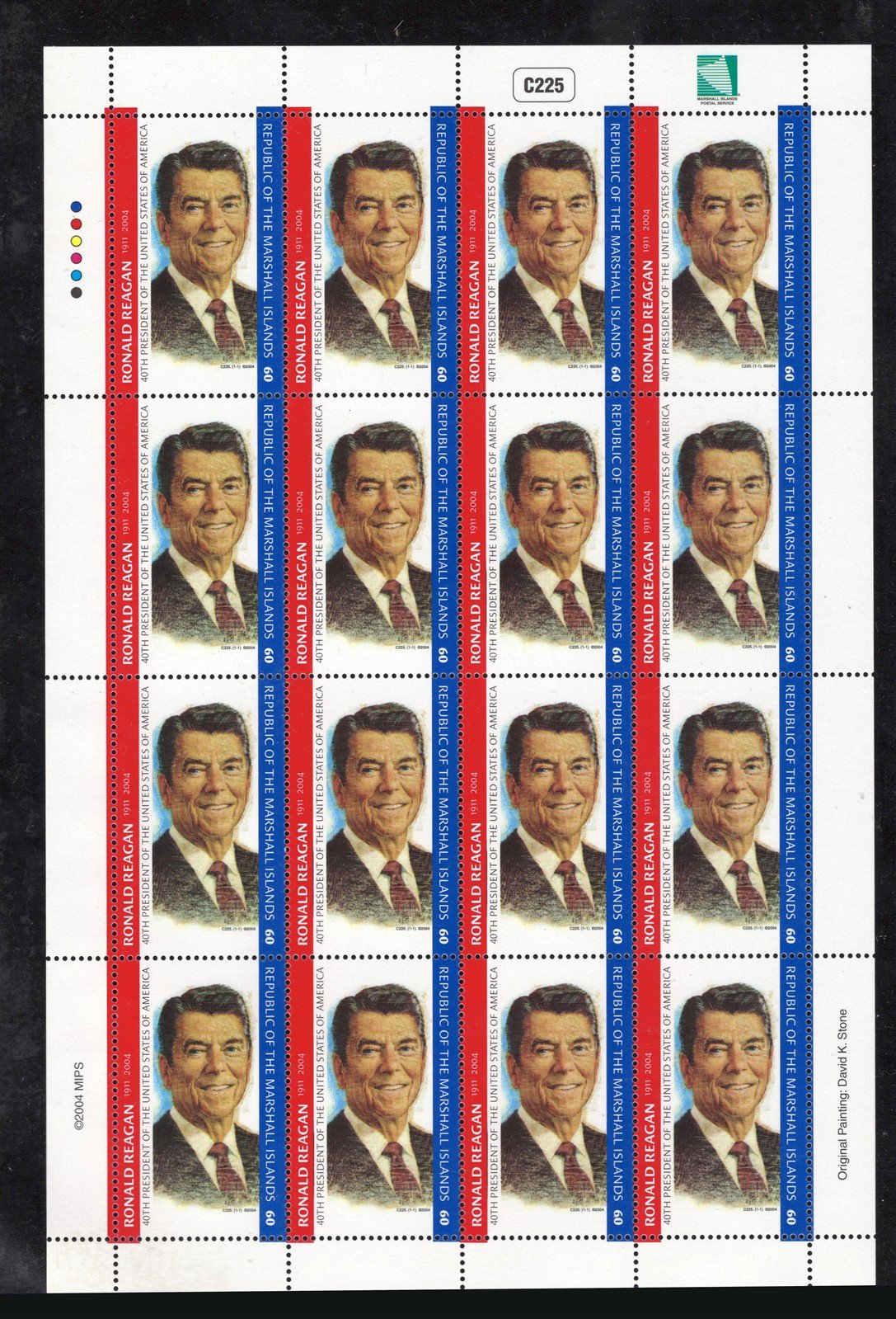 Ronald Reagan on Marshall Islands C225 MNH Mini-Sheet FDC Coin ZAYIX