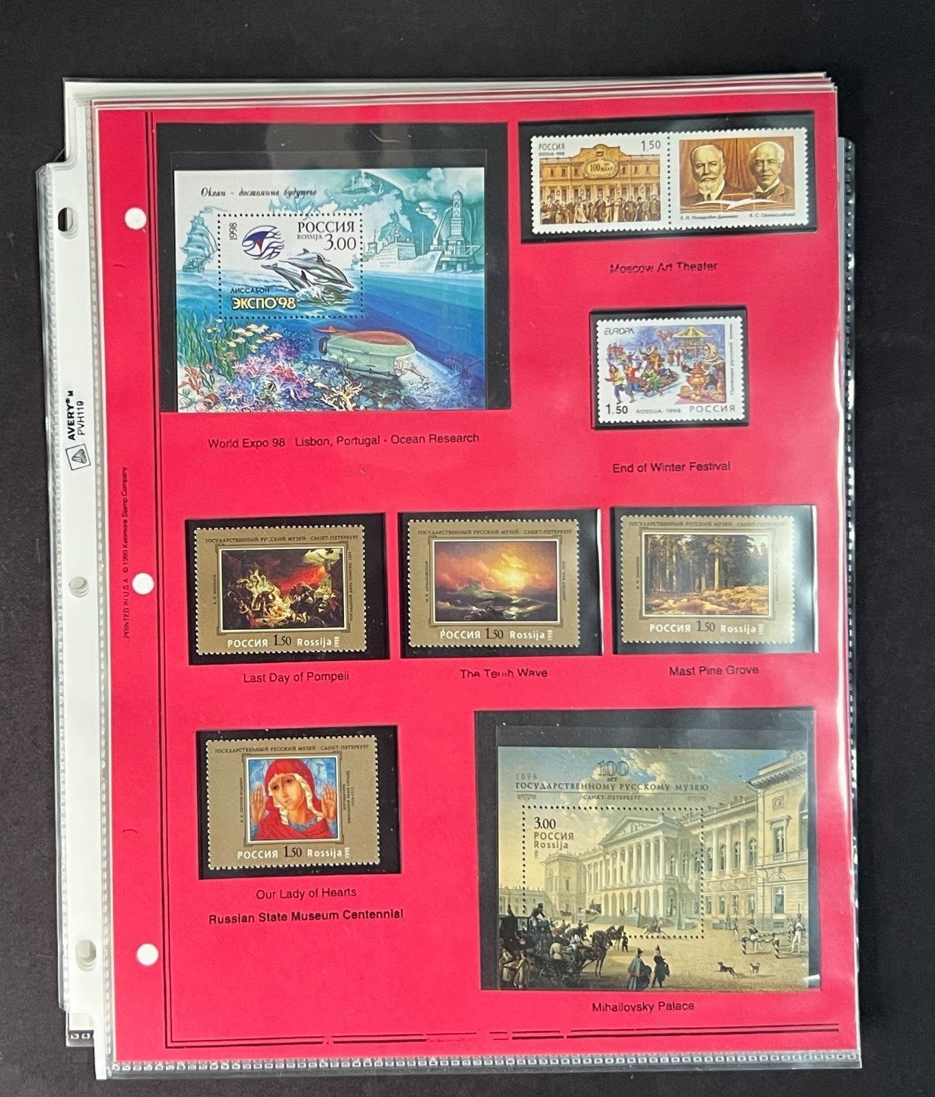 Russia 1998 Stamp Year Collection Album Pages $174 CV Mint/MNH ZAYIX