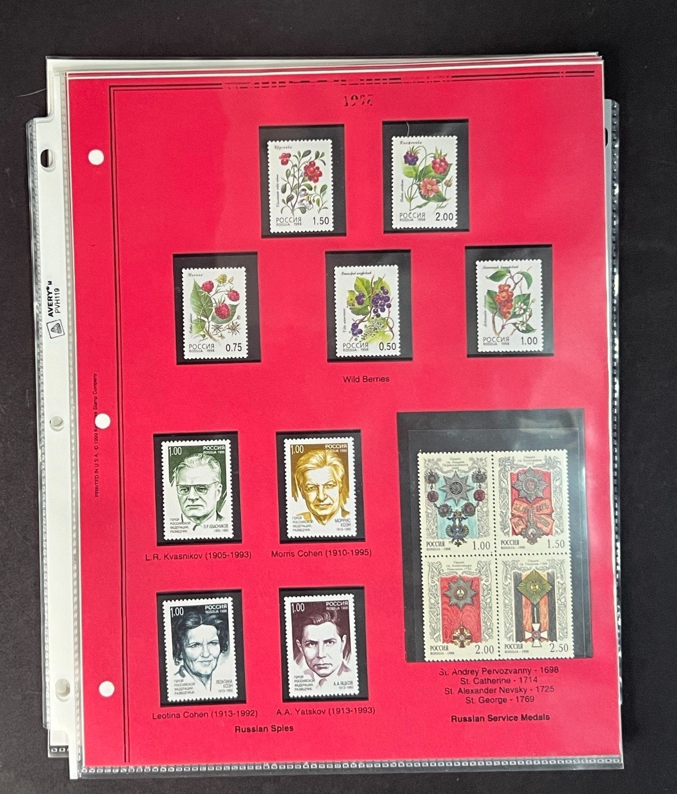 Russia 1998 Stamp Year Collection Album Pages $174 CV Mint/MNH ZAYIX