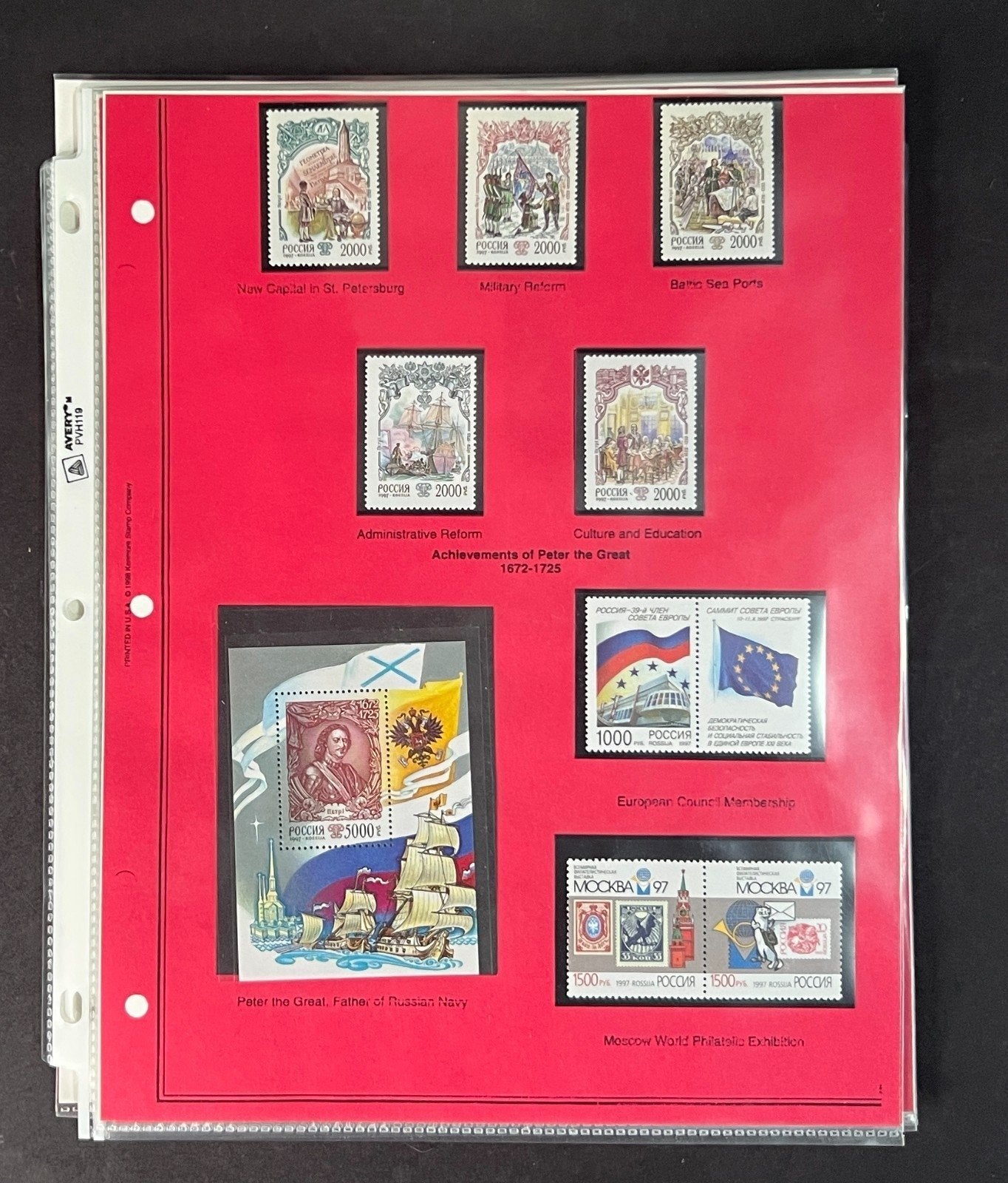 Russia 1997 Stamp Year Collection Album Pages $198 CV Mint/MNH ZAYIX