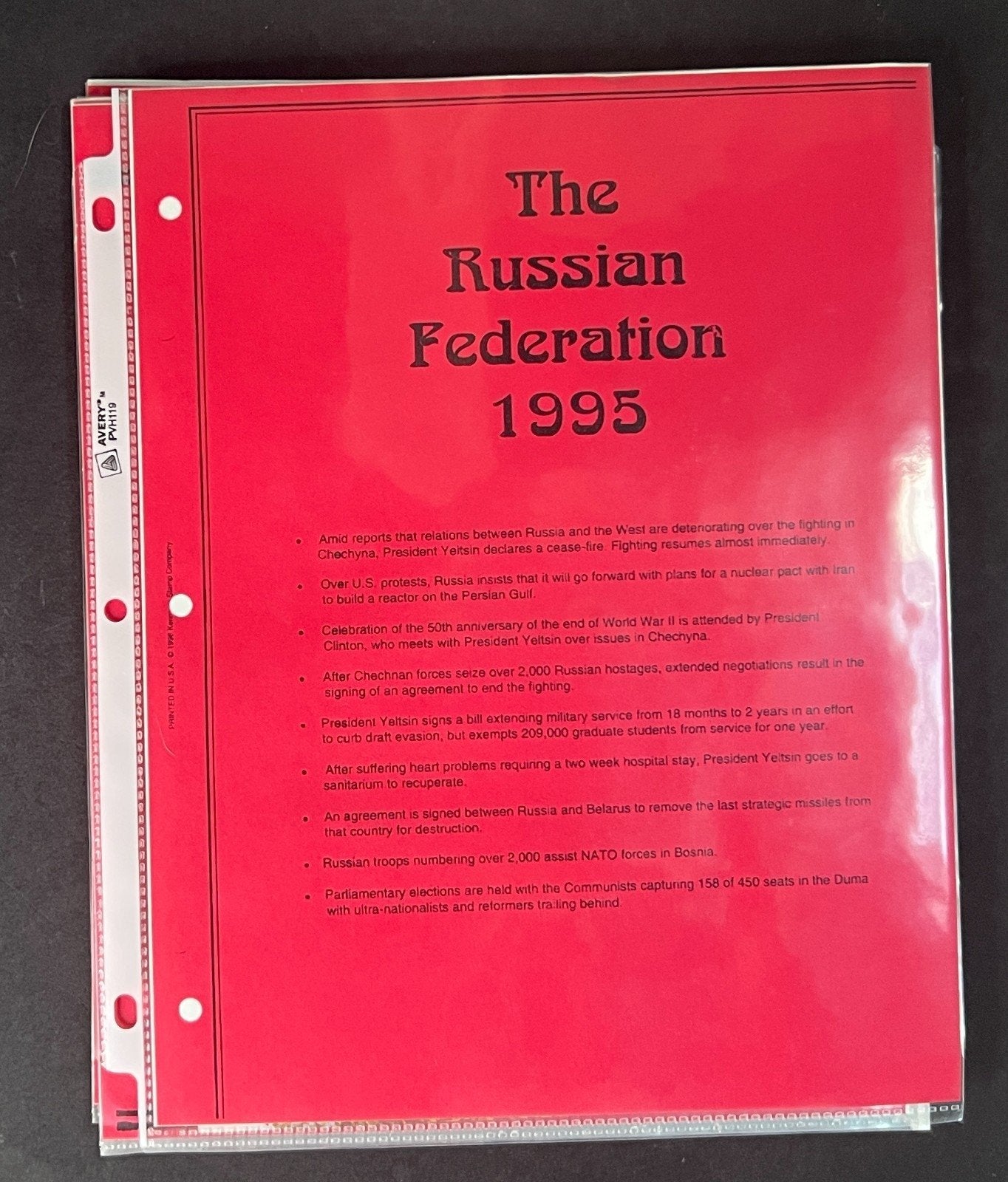 Russia 1995 Stamp Year Collection Album Pages $175 CV Mint/MNH ZAYIX