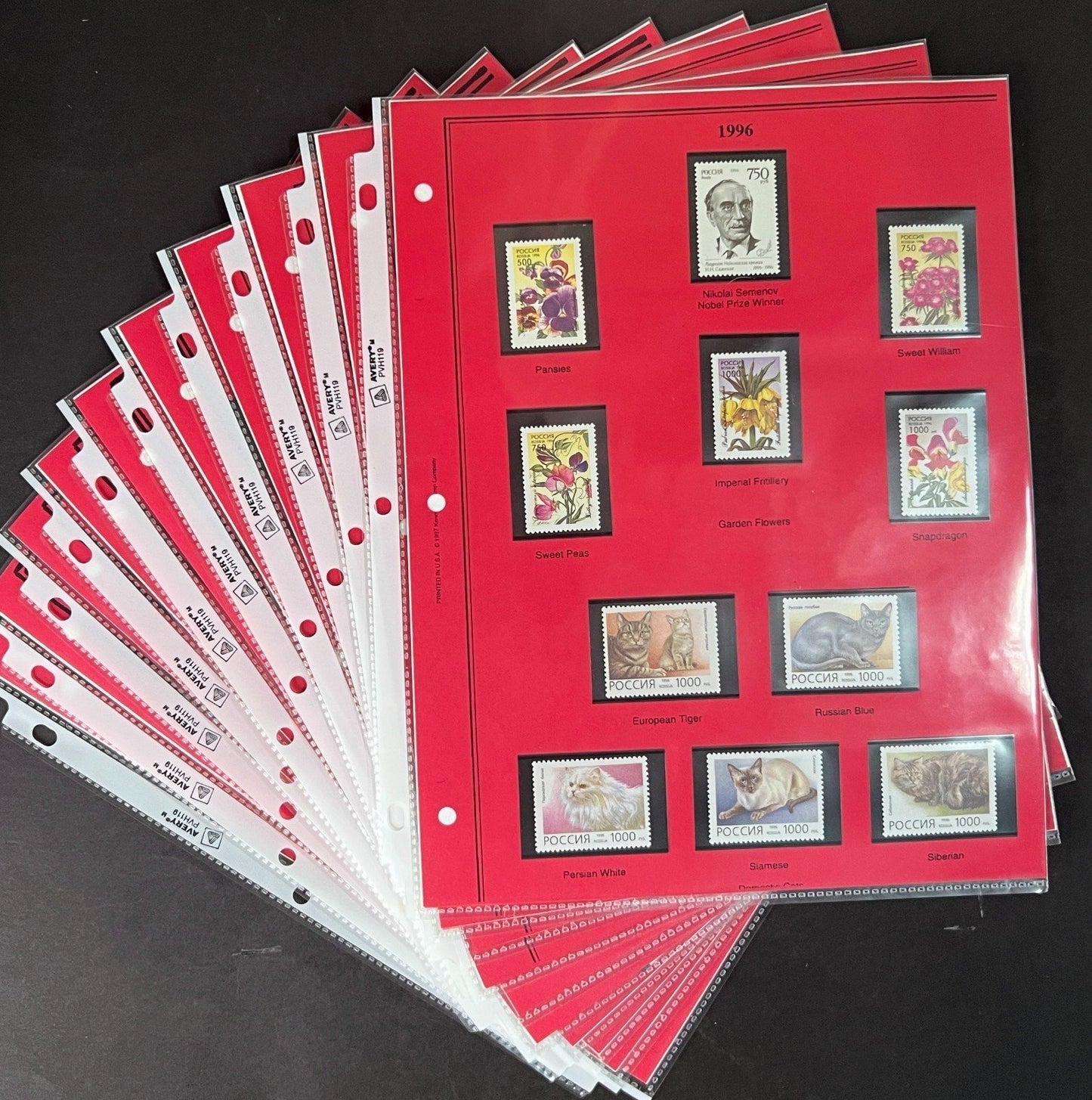Russia 1996 Stamp Year Collection Album Pages $145 CV Mint/MNH ZAYIX