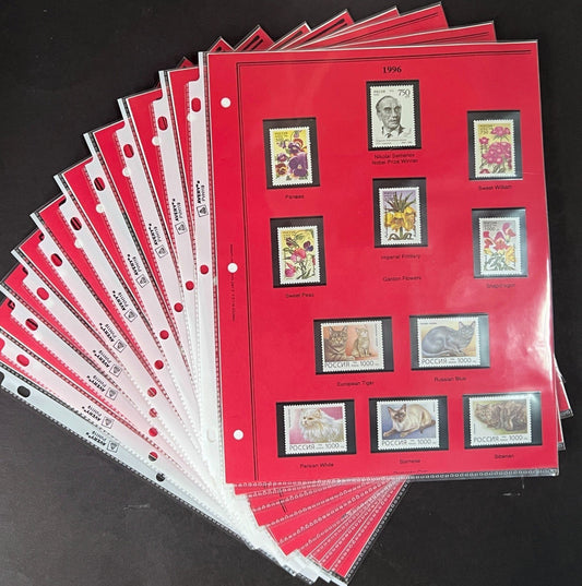 Russia 1996 Stamp Year Collection Album Pages $145 CV Mint/MNH ZAYIX