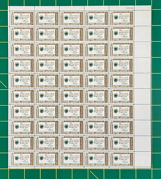 US 1140 Mint Sheet (MNH) American Credos 4-Cent Benjamin Franklin 1960 ZAYIX