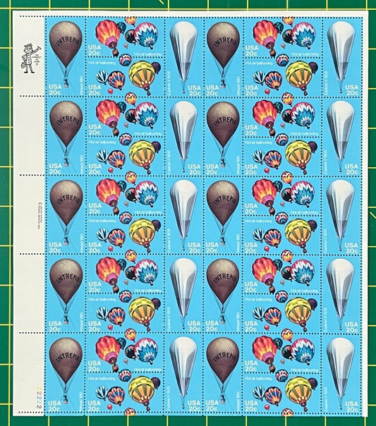 US 2032-35 Mint Sheet (MNH) Hot Air Ballooning Block-4 20-Cent 1983 ZAYIX