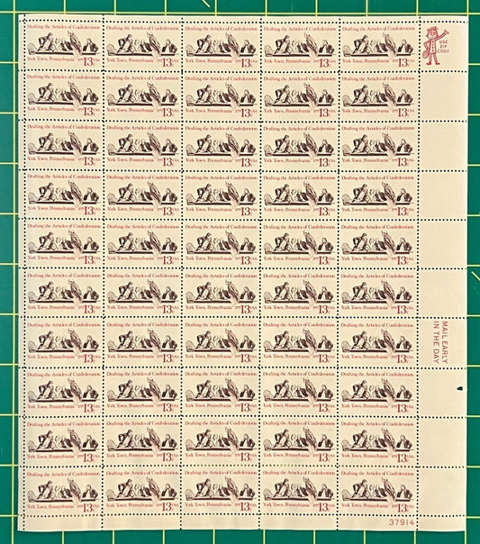 US 1726 Mint Sheet (MNH) Articles Confederation 200th Anniversary 13c 1977 ZAYIX