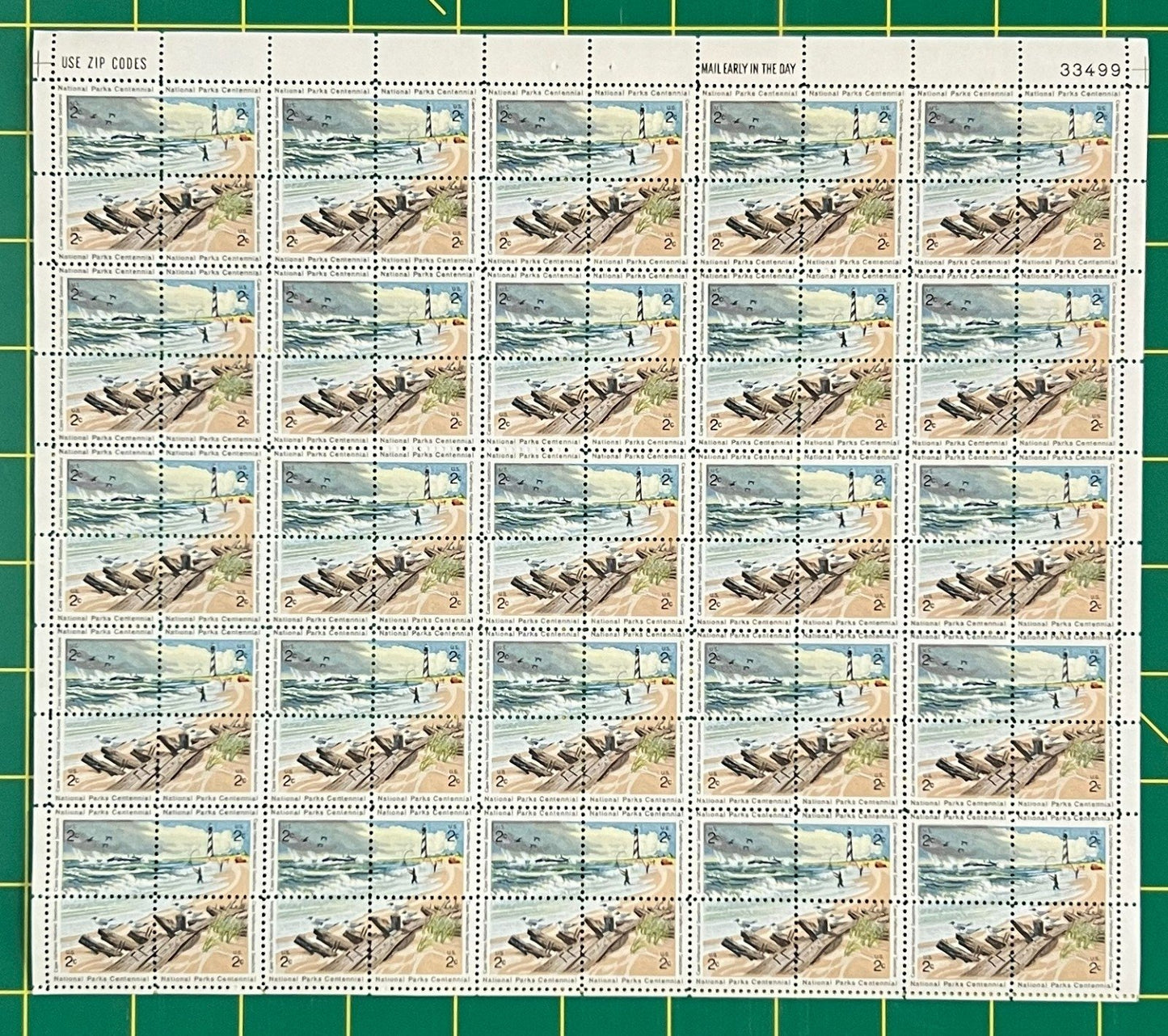 US 1448-1451 Mint Sheet (MNH) Cape of Hatteras Block of 4, 2-Cent 1972 ZAYIX