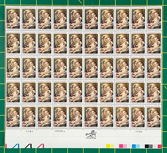 US 2026 Mint Sheet (MNH) Christmas Tiepolo Madonna (PB20) 20-Cent 1982 ZAYIX