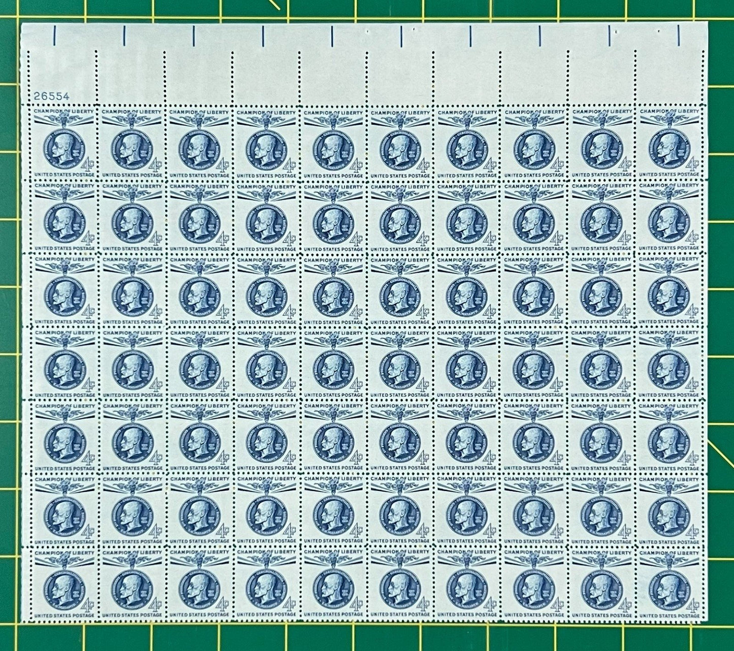 US 1147 Mint Sheet (MNH) Champion Of Liberty 4-Cent Thomas G Masaryk 1960 ZAYIX