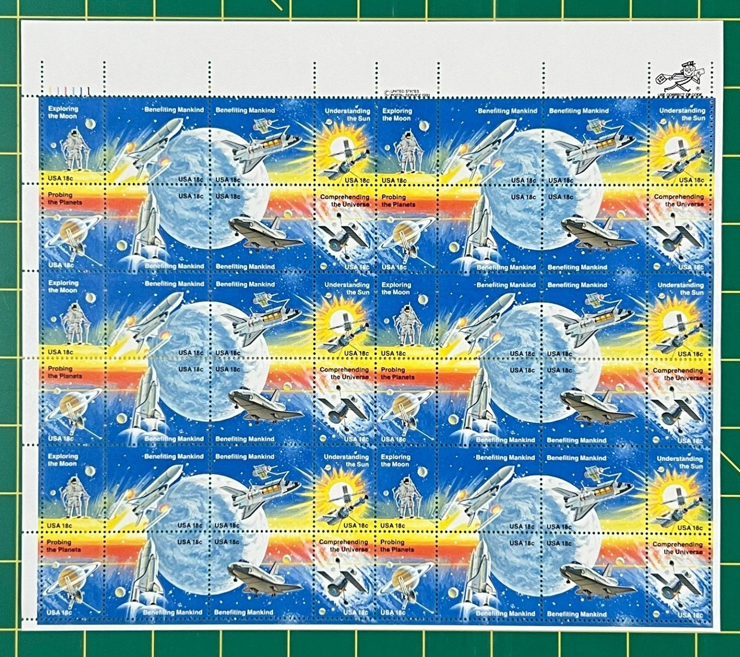 US 1912-1919 Mint Sheet (MNH) Space Achievements Block of 8 (PB8) 18c 1981 ZAYIX