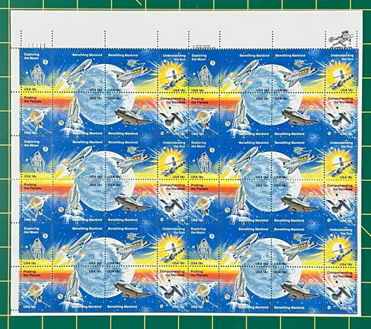 US 1912-1919 Mint Sheet (MNH) Space Achievements Block of 8 (PB8) 18c 1981 ZAYIX