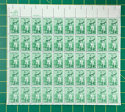 US 1933 Mint Sheet (MNH) Robert Bobby Jones Golf 18-Cent 1981 ZAYIX