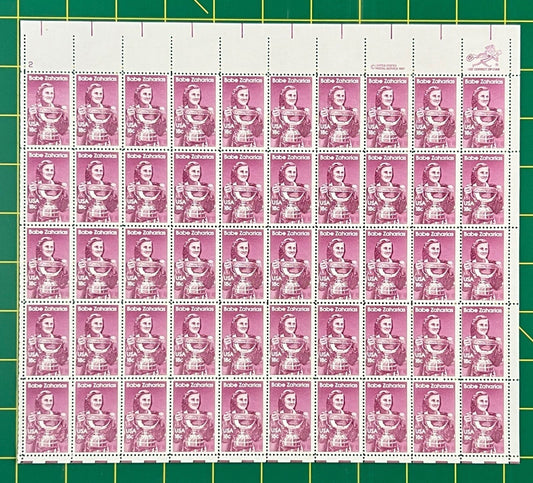 US 1932 Mint Sheet (MNH) Mildred Babe Didrikson Zaharias Athlete 18c 1981 ZAYIX