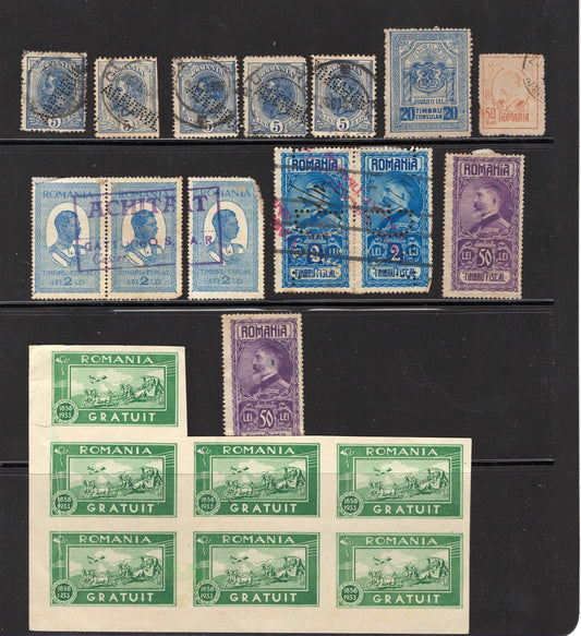 Romania Revenues Fiscal Stamps Consular Timbru Gratuit Labels Collection ZAYIX