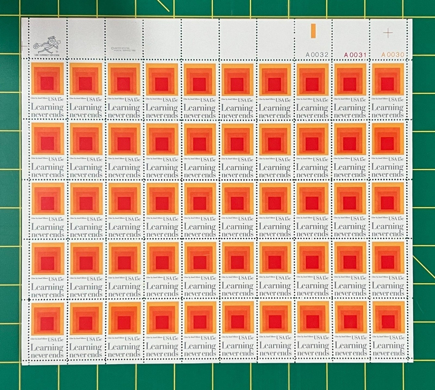 US 1833 Mint Sheet (MNH) Education in America (PB6) 15-Cent 1980 ZAYIX