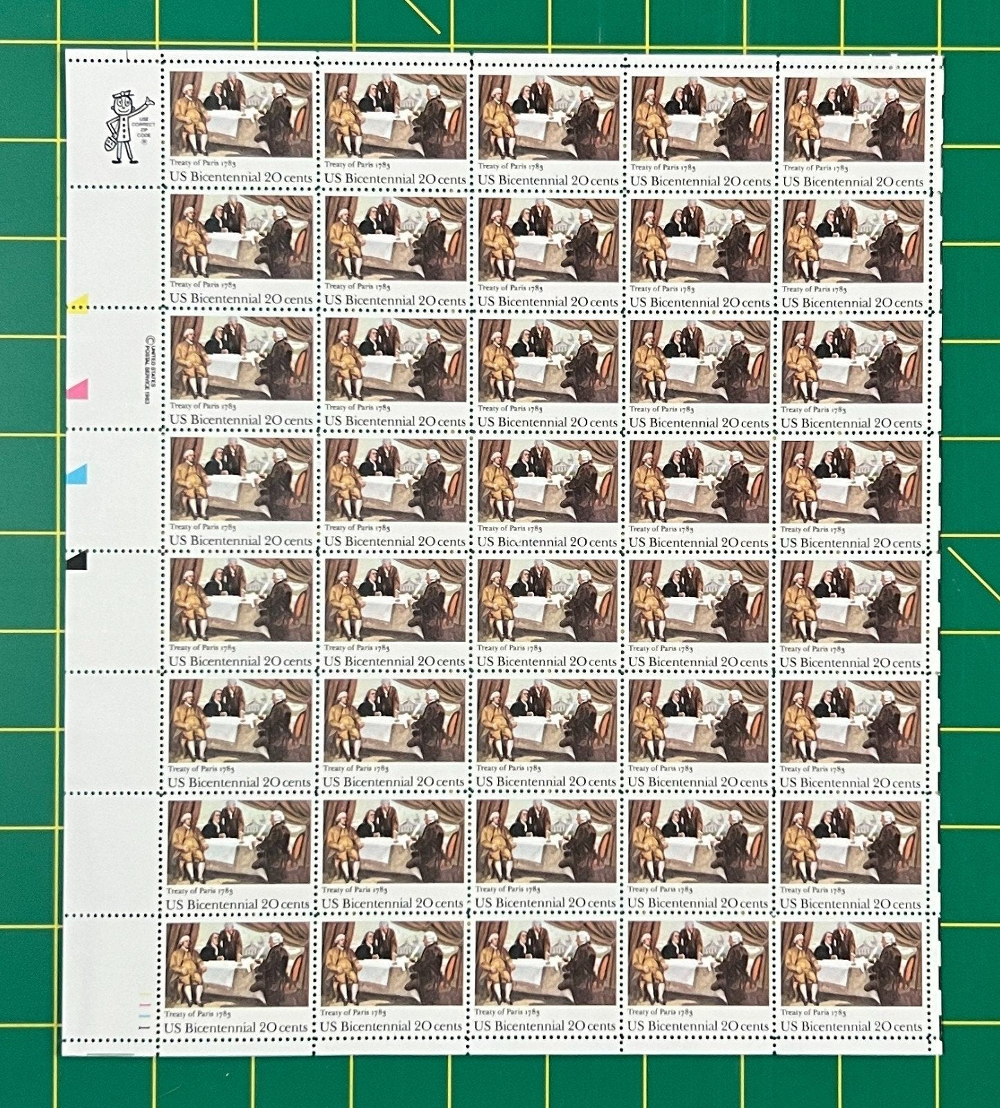 US 2052 Mint Sheet (MNH) Signing Treaty of Paris 200th 20-Cent 1983 ZAYIX