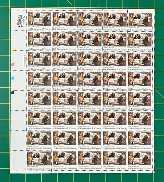 US 2052 Mint Sheet (MNH) Signing Treaty of Paris 200th 20-Cent 1983 ZAYIX