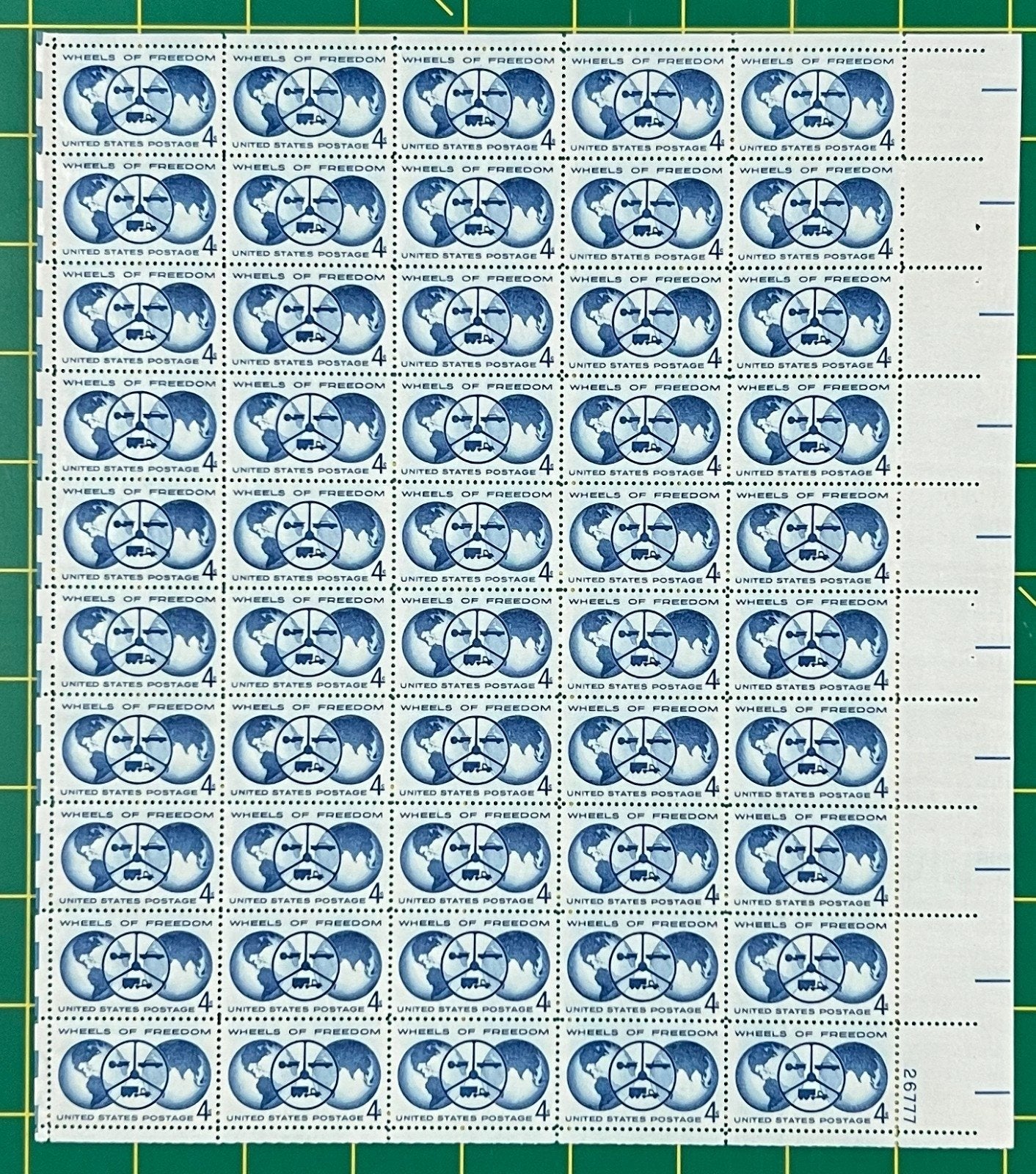 US 1162 Mint Sheet (MNH) Wheels of Freedom Automobile Show Detroit 4c 1960 ZAYIX