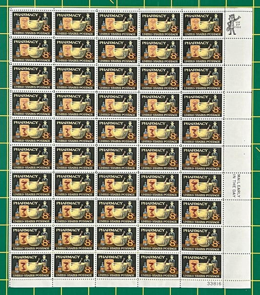 US 1473 Mint Sheet (MNH) Pharmacy Druggists 8-Cent 1972 ZAYIX