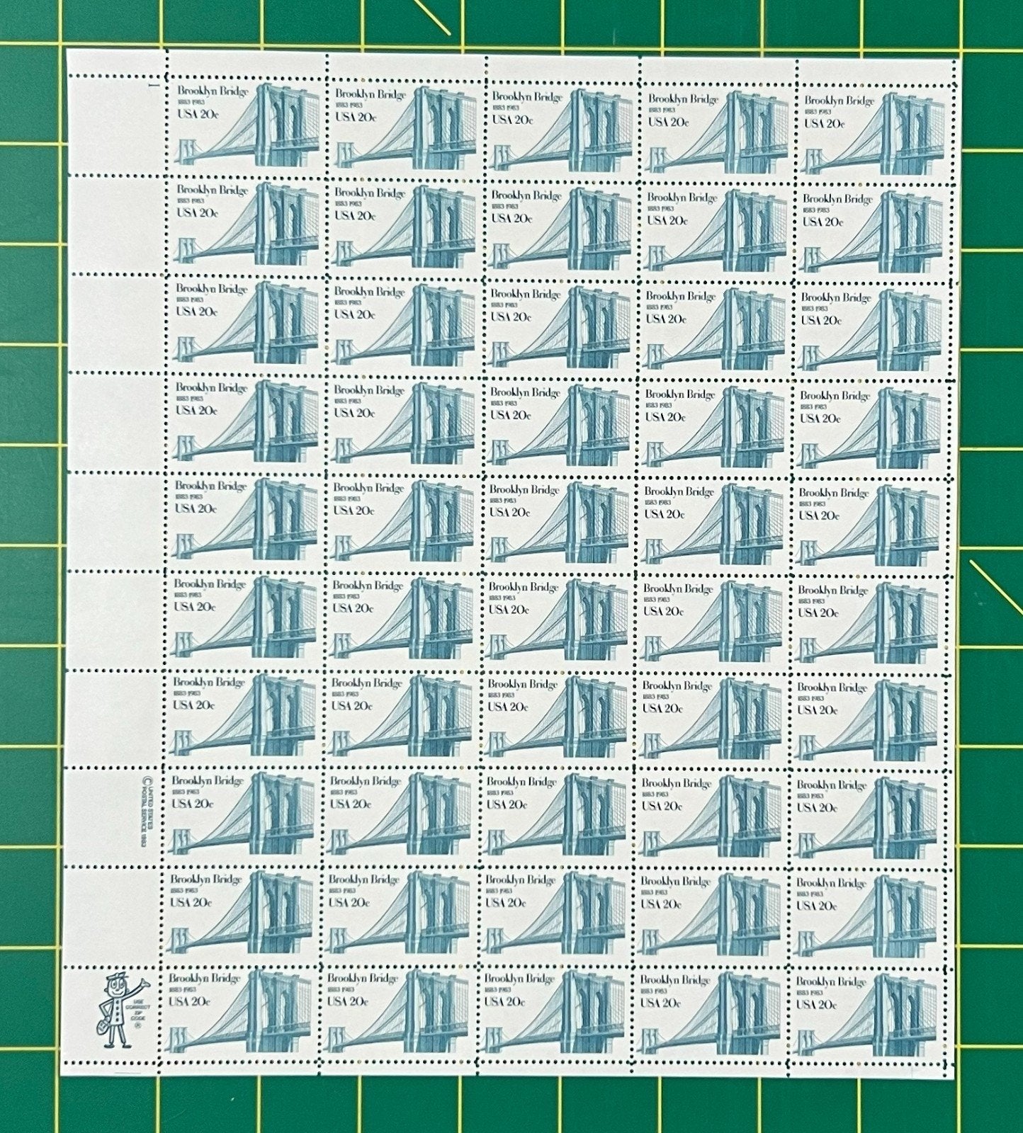 US 2041 Mint Sheet (MNH) Brooklin Bridge Centennial 20-Cent 1983 ZAYIX