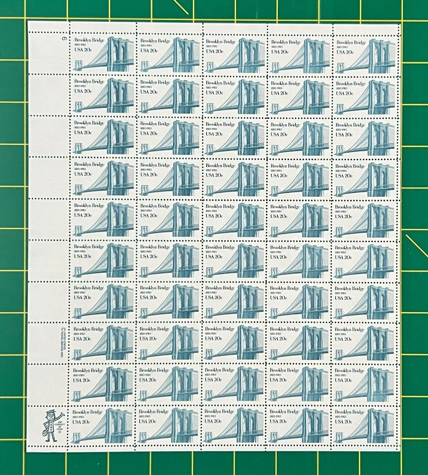 US 2041 Mint Sheet (MNH) Brooklin Bridge Centennial 20-Cent 1983 ZAYIX