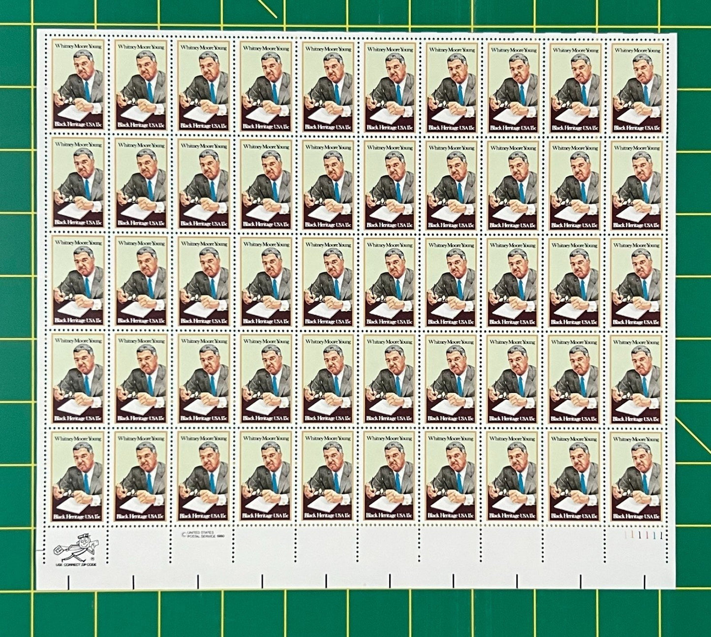 US 1875 Mint Sheet (MNH) Whitney Young Civil Rights 15-Cent 1981 ZAYIX