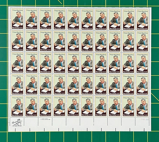US 1875 Mint Sheet (MNH) Whitney Young Civil Rights 15-Cent 1981 ZAYIX