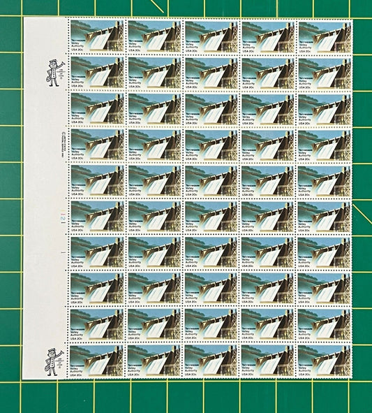 US 2042 Mint Sheet (MNH) Tennessee Valley Authority (PB20) 20-Cent 1983 ZAYIX