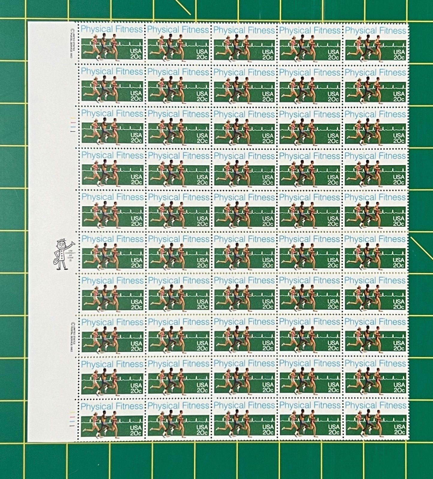 US 2043 Mint Sheet (MNH) Physical Fitness (PB20) 20-Cent 1983 ZAYIX